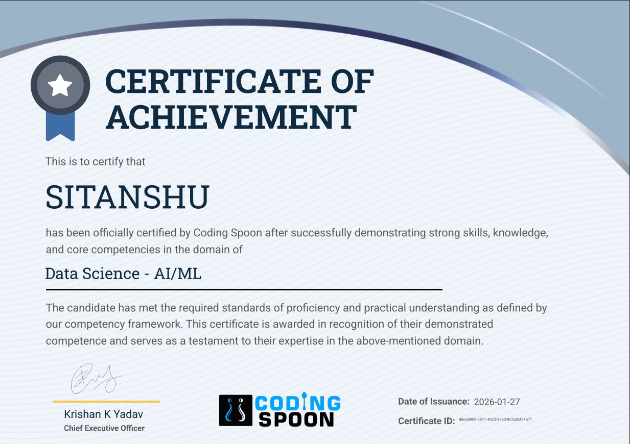 Data Science — AI/ML Certification