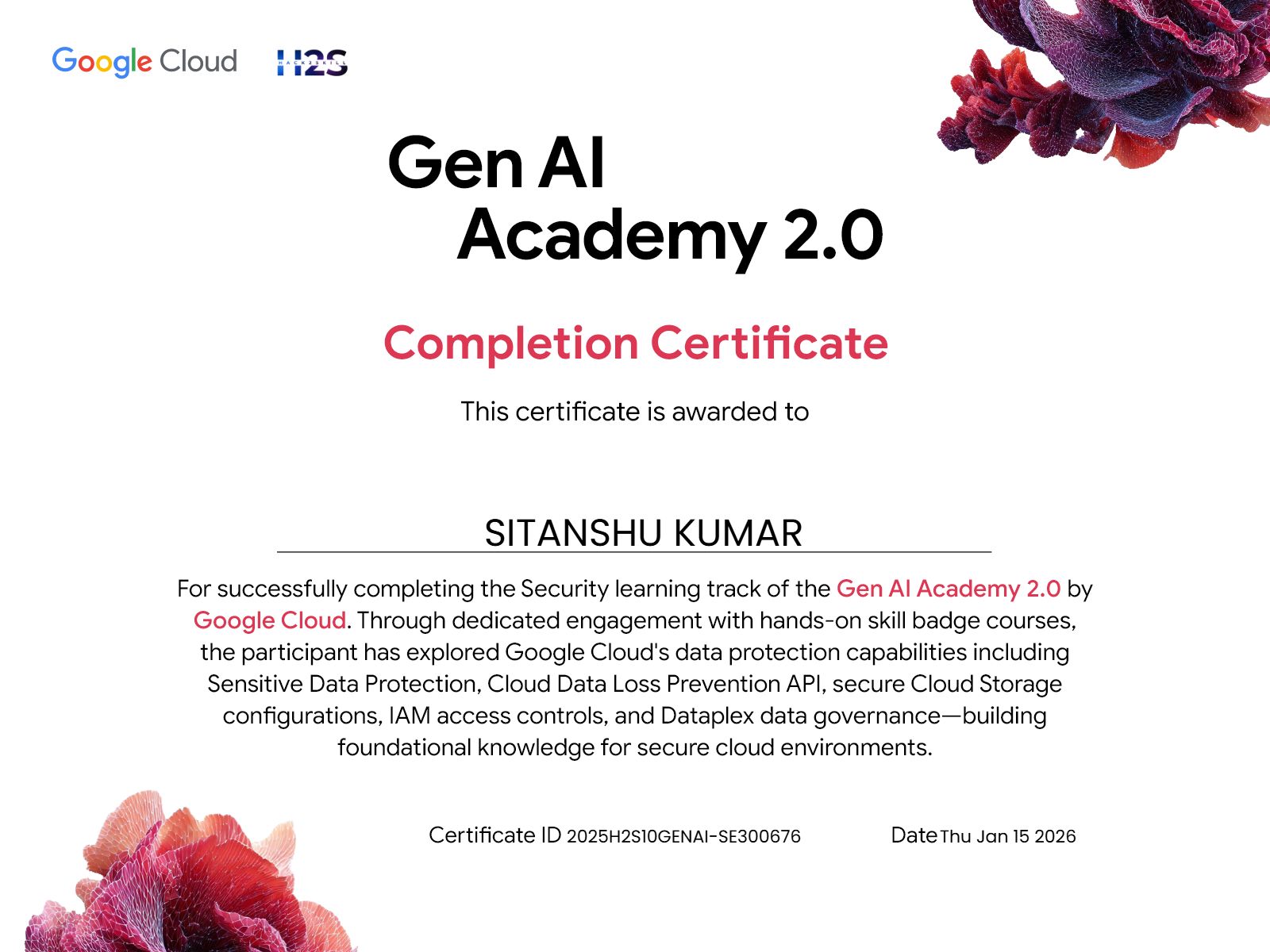 Gen AI Academy 2.0 — Security Track