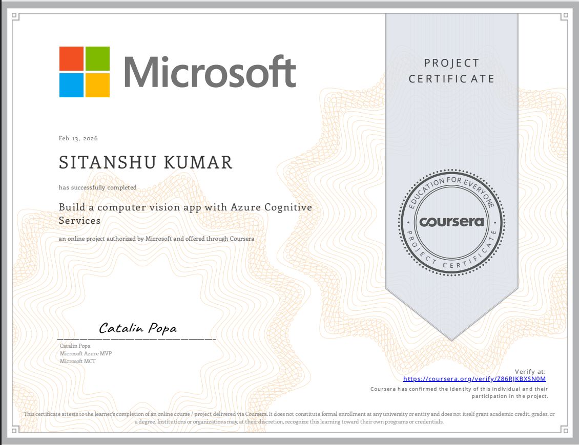 Build a Computer Vision App with Azure Cognitive Services